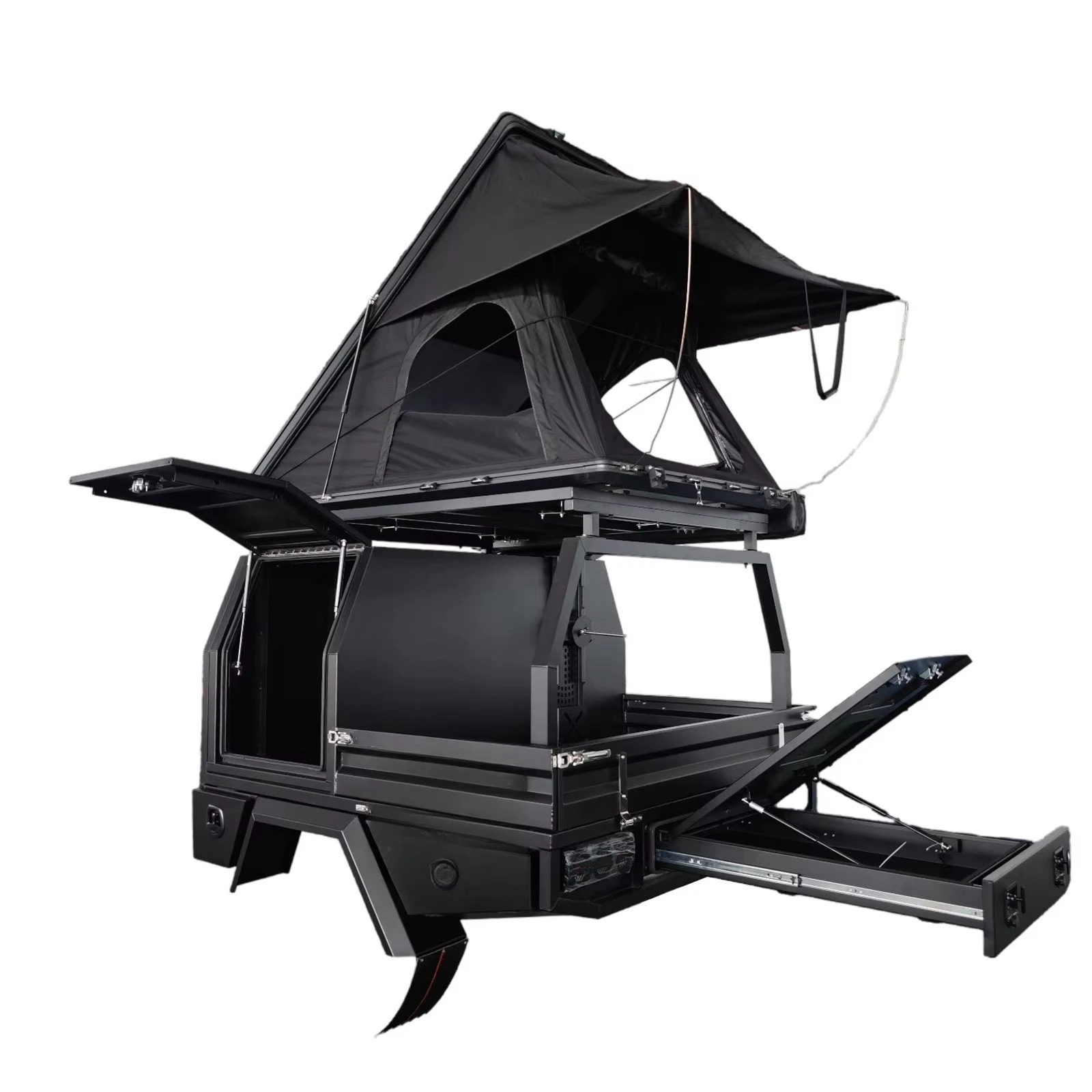 Custom Aluminum Canopy and Tray Combo for 4x4 Off-Road Pickup Trucks